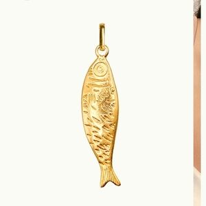 Alhaja Sardina Gold Charm Fish Pendant